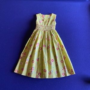 m.c.Collection Green Flower Pleated Sleeveless Dress Girls Size 3